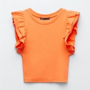 SOLD Zara ruffle tank
